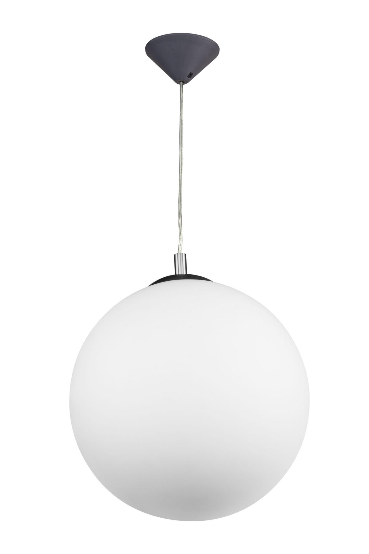 HÄNGELEUCHTE Greensboro 35/150 cm   - Weiß/Grau, Basics, Glas/Kunststoff (35/150cm) - Novel