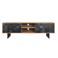 LOWBOARD 150/45/35 cm  - Anthrazit/Schwarz, Design, Holz/Metall (150/45/35cm) - MID.YOU