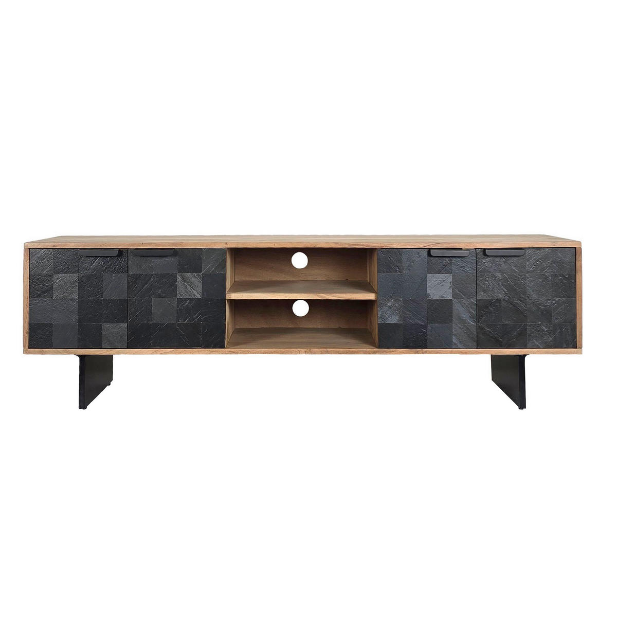 LOWBOARD 150/45/35 cm  - Anthrazit/Schwarz, Design, Holz/Metall (150/45/35cm) - MID.YOU