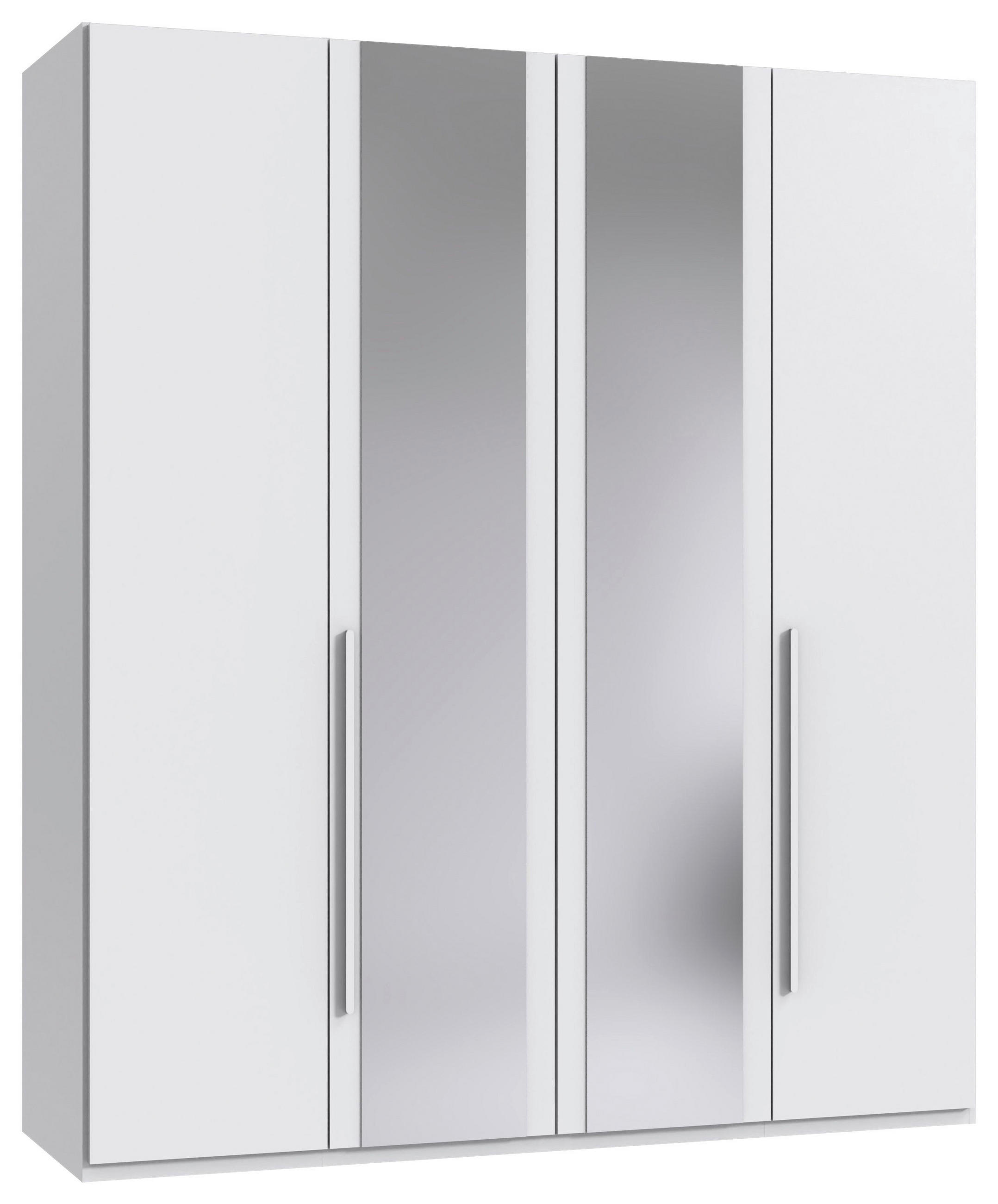 DREHTÜRENSCHRANK  in Weiß  - Weiß, MODERN, Glas/Holzwerkstoff (180/208/58cm) - Chameo