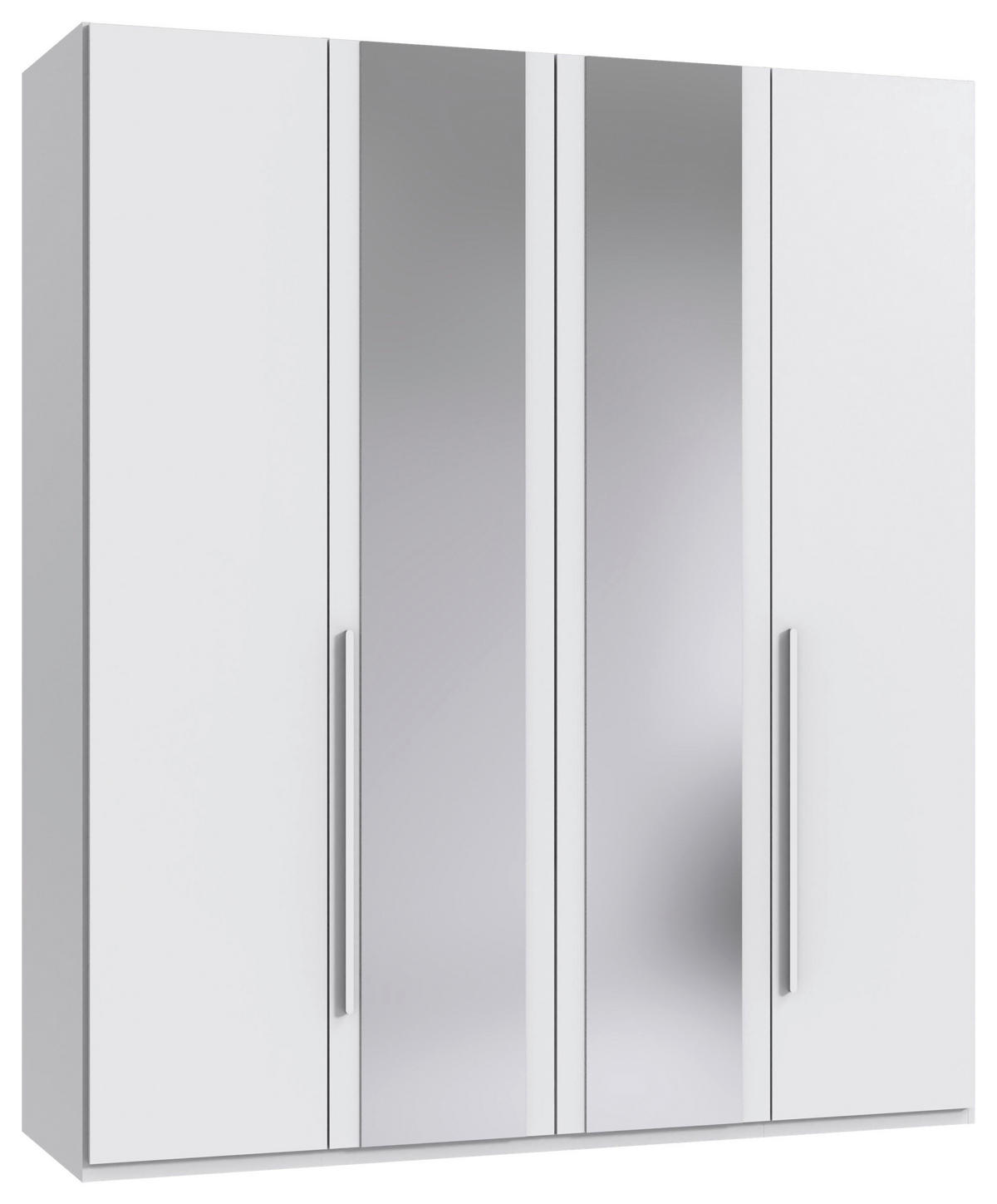 DREHTÜRENSCHRANK  in Weiß  - Weiß, MODERN, Glas/Holzwerkstoff (180/208/58cm) - Chameo