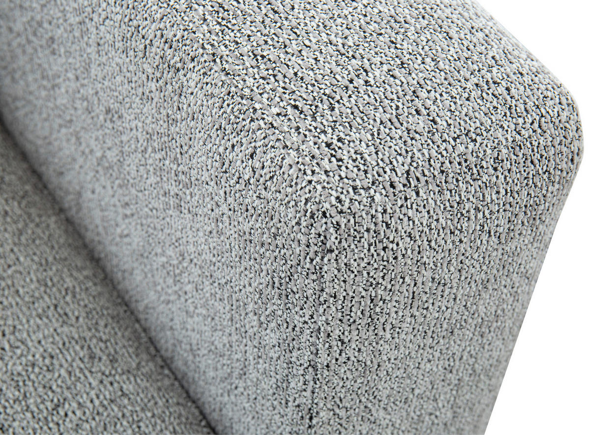 SCHLAFSOFA Leinenoptik Hellgrau  - Hellgrau/Schwarz, Design, Holz/Textil (220,5/86/96cm) - Livetastic