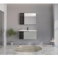 BADEZIMMER 3-teilig  in  - Weiß Hochglanz/Beige, MODERN, Glas/Keramik (100/114/45cm) - MID.YOU