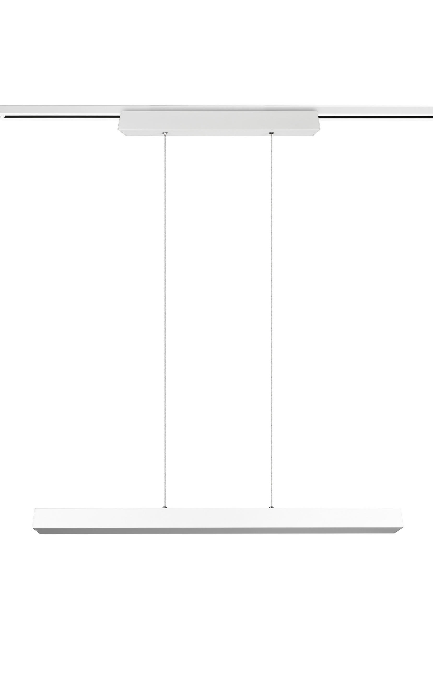 Trio Leuchten Schienensystem-Hängeleuchte Duoline Weiß 90x180x5 cm