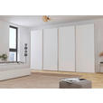 SCHWEBETÜRENSCHRANK  in Weiß  - Chromfarben/Weiß, Design, Holzwerkstoff/Metall (361/235/68cm) - Novel