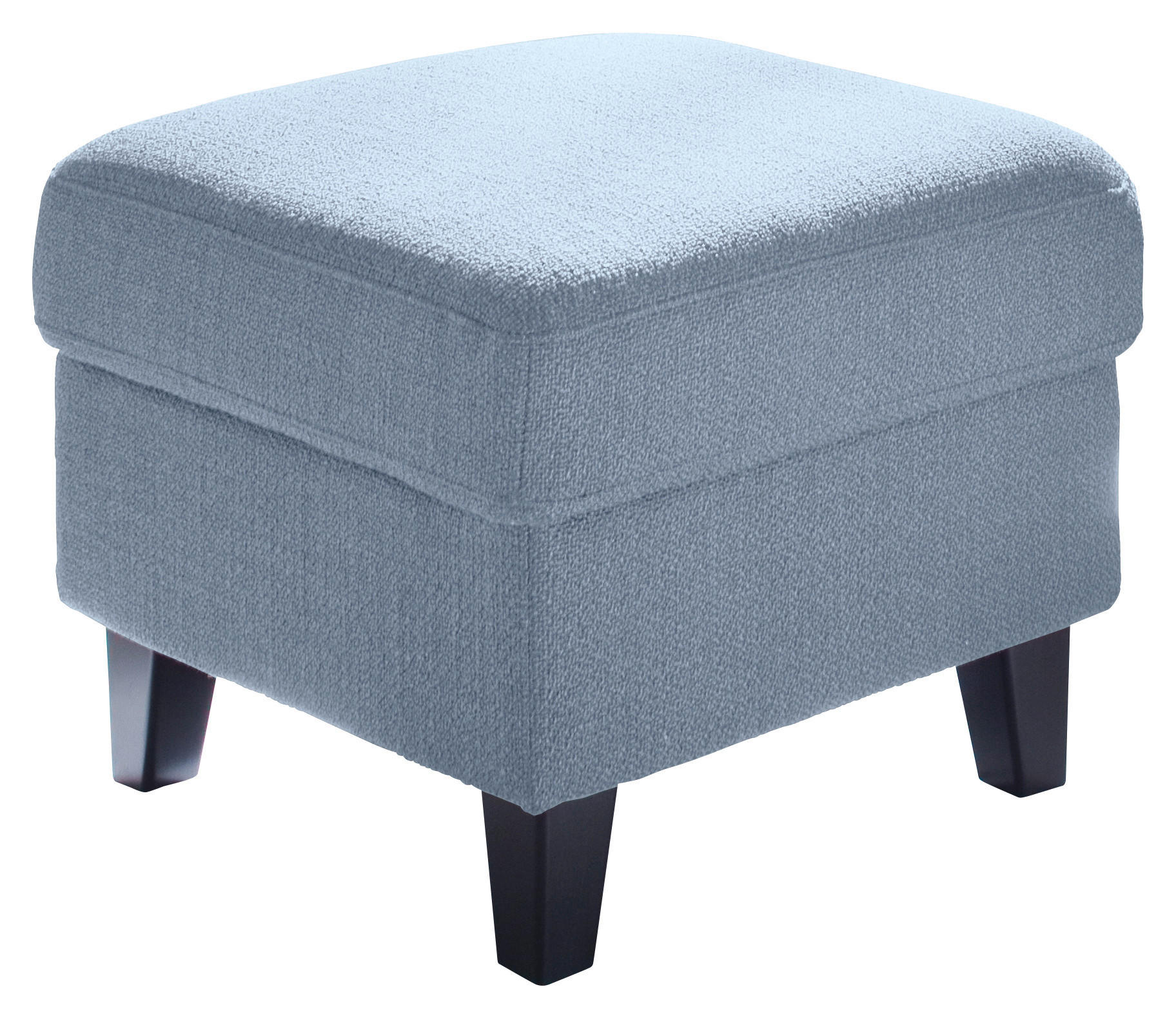 HOCKER Velours Hellblau  - Wengefarben/Hellblau, KONVENTIONELL, Holz/Textil (56/46/56cm) - Pure Home Comfort