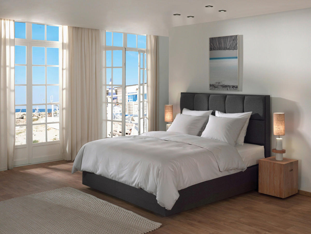 BETTWÄSCHE 2-teilig Suite-Casablanca Renforcé 135/200 cm  - Hellgrau, Basics, Textil (135/200cm)