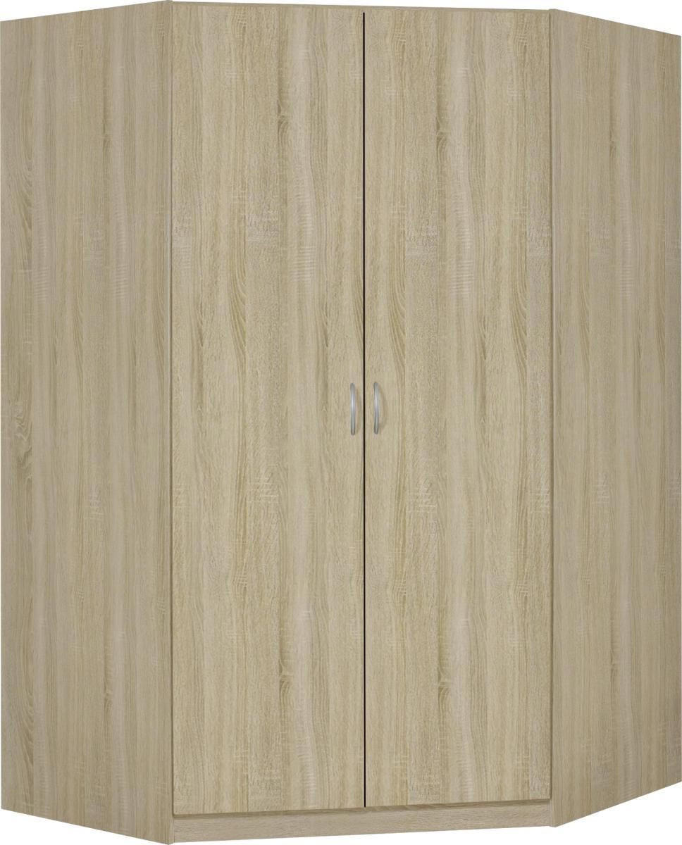 ECKSCHRANK 117/197/52,2 cm  - Alufarben/Sonoma Eiche, KONVENTIONELL, Holzwerkstoff/Kunststoff (117/197/52,2cm)
