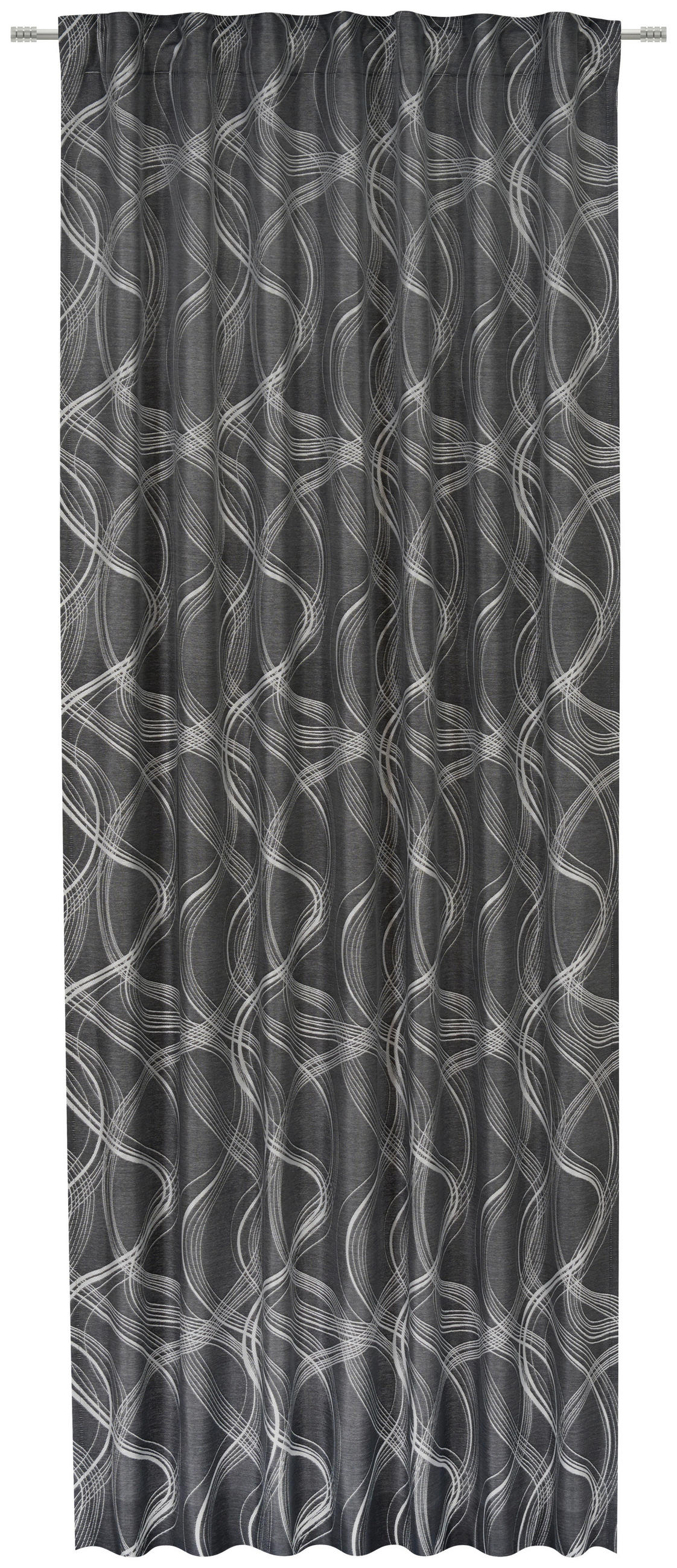 FERTIGVORHANG halbtransparent  - Schwarz, KONVENTIONELL, Textil (140/255cm) - Novel