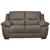 2-SITZER-SOFA in Braun, Greige  - Wengefarben/Greige, Konventionell, Holz/Textil (210/96/99cm) - Livetastic