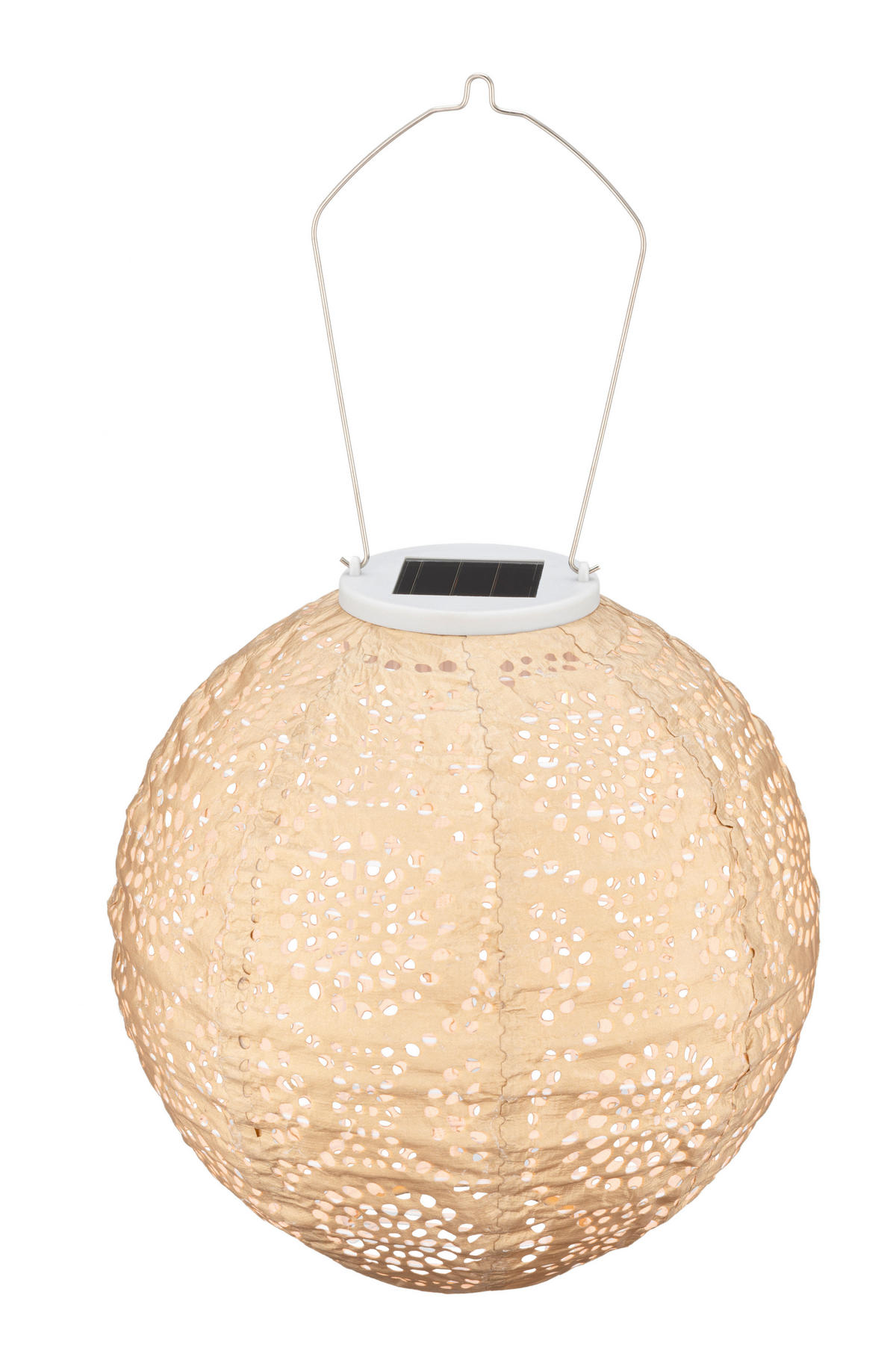 SOLÁRNE SVIETIDLO, 20 cm - zlatá/prírodná farba, Basics, kov/plast (20cm) - Ambia Garden