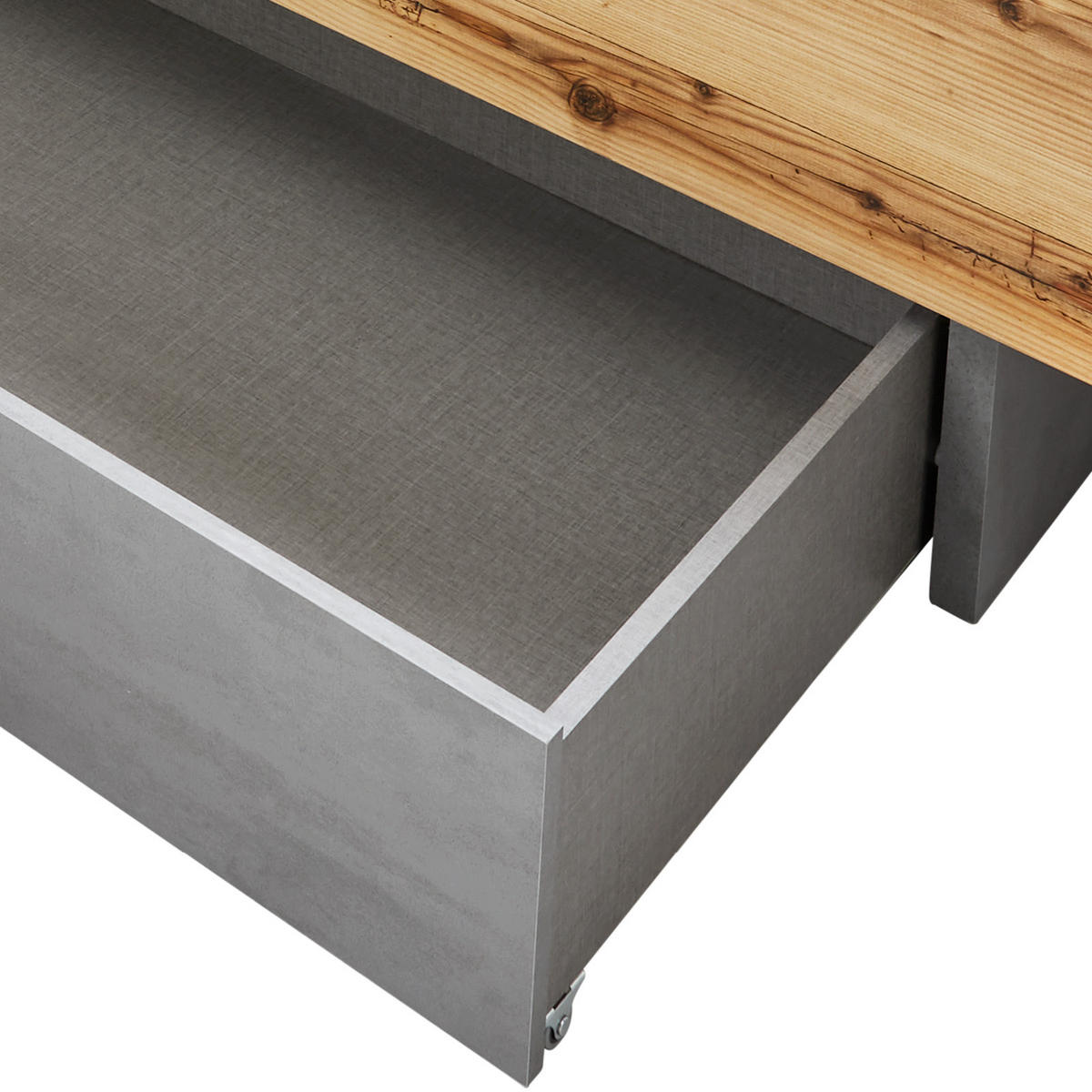 BETTKASTENSET 137,2/19,1/61,5 cm Grau  - Grau, MODERN, Holzwerkstoff (137,2/19,1/61,5cm) - Livetastic