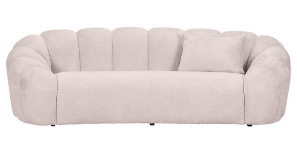 BIGSOFA in Chenille Rosa  - Schwarz/Rosa, KONVENTIONELL, Kunststoff/Textil (248/78/112cm) - Carryhome
