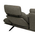 ECKSOFA  in Flachgewebe Braun Rücken echt, Armteilverstellung, Relaxfunktion  234/155 cm  - Schwarz/Braun, Design, Textil/Metall (234/155cm) - Dieter Knoll