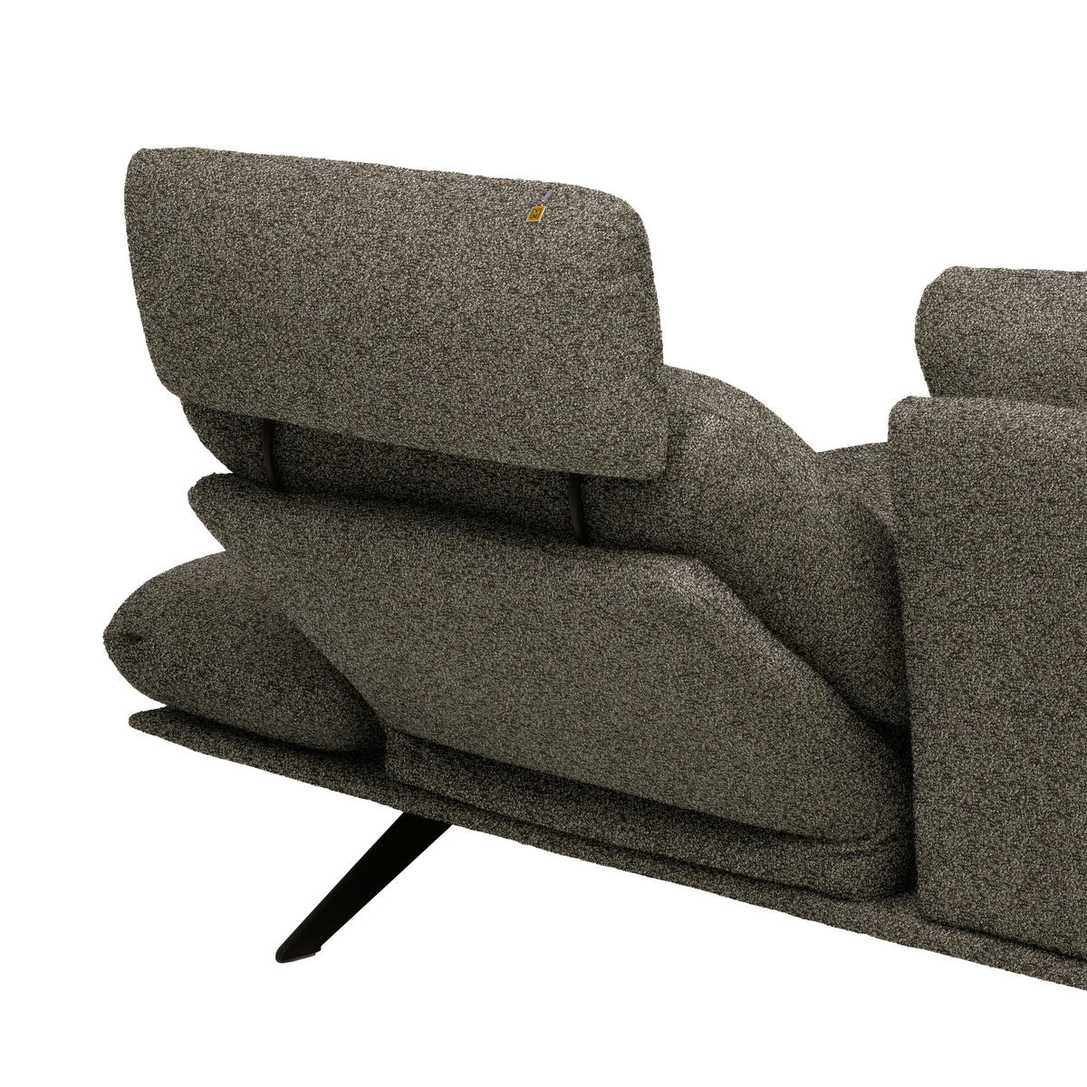 ECKSOFA  in Flachgewebe Braun  234/155 cm  - Schwarz/Braun, Design, Textil/Metall (234/155cm) - Dieter Knoll