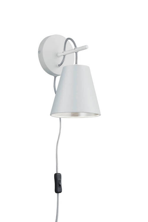 WANDLEUCHTE   - Silberfarben/Weiß, Design, Metall (26,5/15/19,5cm) - Trio Leuchten