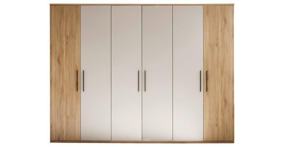 DREHTÜRENSCHRANK 300/228/60 cm,  in Eichefarben, Kaschmir, 6-türig  - Kaschmir/Eichefarben, Design, Holzwerkstoff/Metall (300/228/60cm) - Xora
