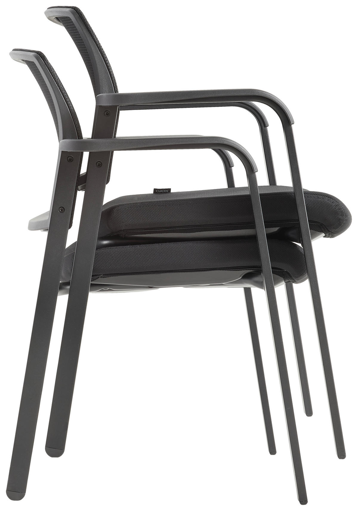 ŽIDLE S PODRUČKAMI, železo, tkaná látka, černá - černá, Konvenční, kov/textil (57/81/54cm) - Xora