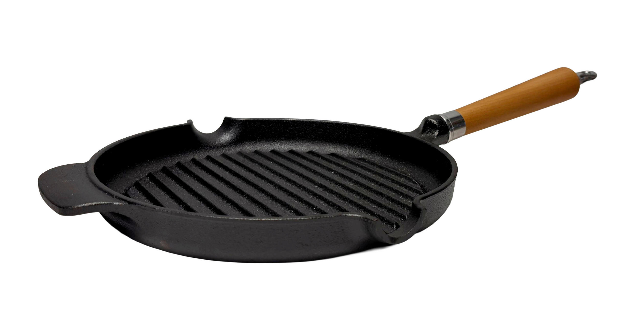 BRATPFANNE  - Schwarz/Braun, Basics, Holz/Metall (51/25/7.5cm)