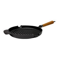 BRATPFANNE  - Schwarz/Braun, Basics, Holz/Metall (51/25/7.5cm)