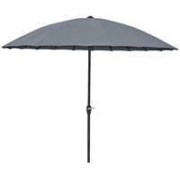 SONNENSCHIRM 260 cm Anthrazit  - Anthrazit/Schwarz, MODERN, Textil/Metall (260/237cm) - Gardenson