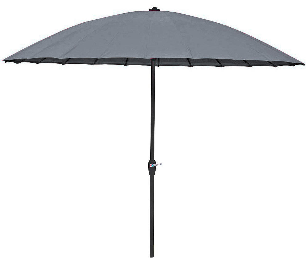 SONNENSCHIRM 260 cm Anthrazit  - Anthrazit/Schwarz, MODERN, Textil/Metall (260/237cm) - Gardenson