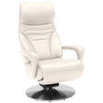 RELAXSESSEL in Leder Beige  - Edelstahlfarben/Beige, Design, Leder/Metall (75/117/88cm) - Dieter Knoll