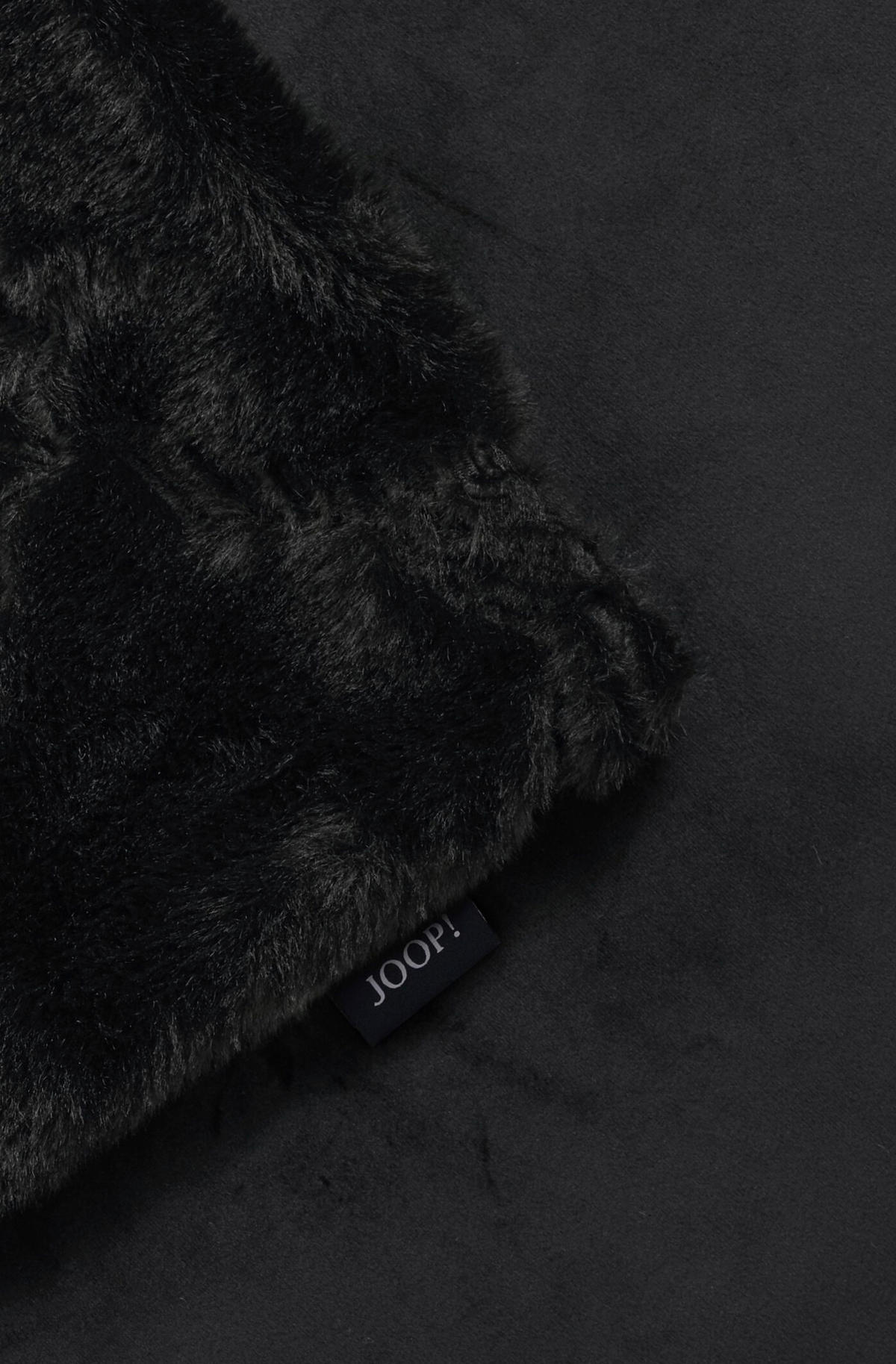 PLAID J! Cozy Cornflower schwarz 130/170 cm  - Schwarz, Design, Textil (130/170cm) - Joop!