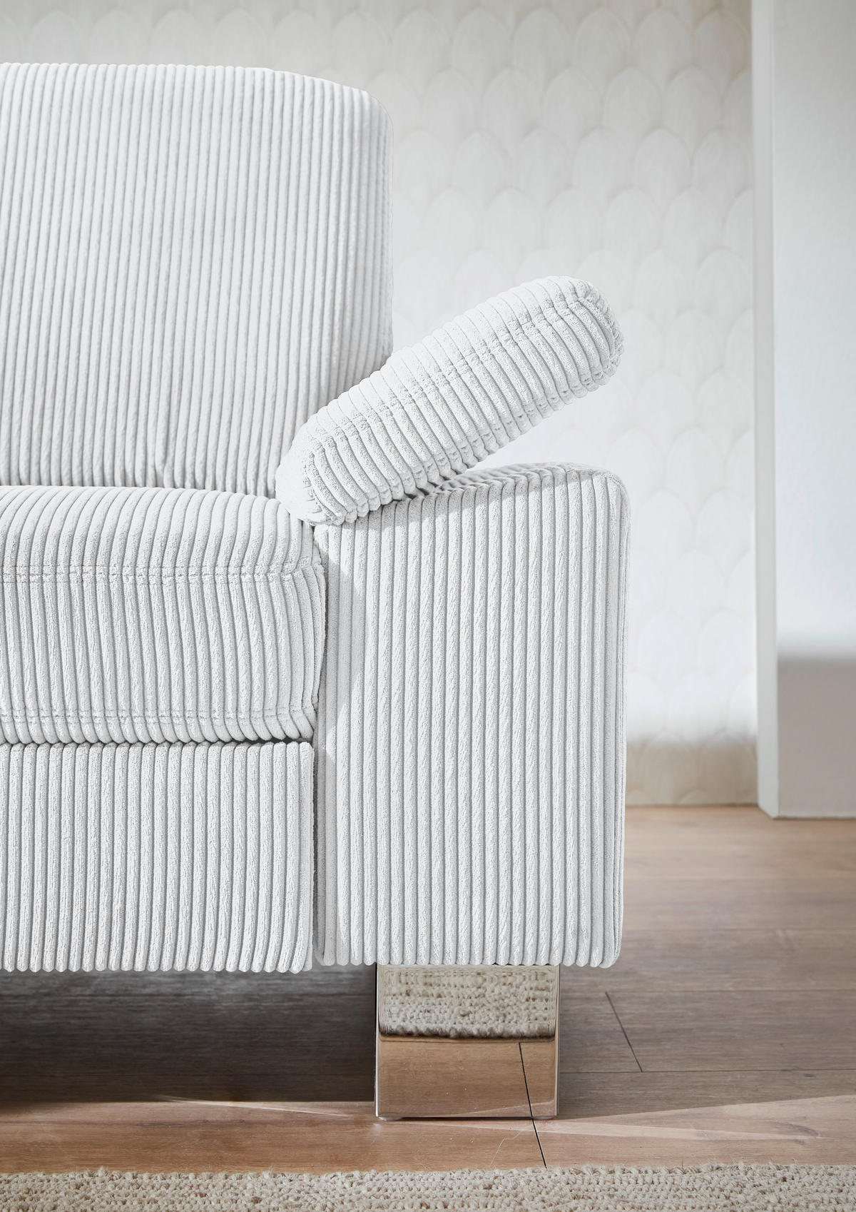 HÖRNSOFFA i manchester silver  - stålfärgad/silver, Klassisk, metall/textil (200/248cm) - Beldomo System