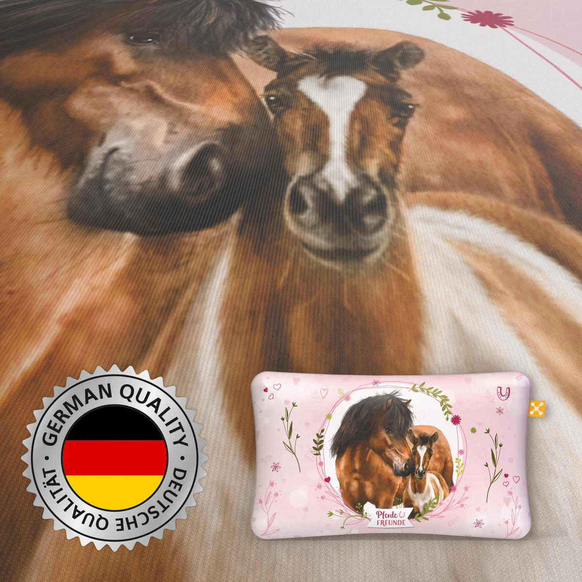 NACKENKISSENBEZUG KIDS COMFORT  - Braun/Rosa, Basics, Textil (50/32cm) - Smartsleep