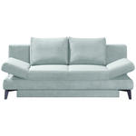 SCHLAFSOFA Cord Hellblau  inkl. Bettkasten, Schlaffunktion, Armteilverstellung  - Schwarz/Hellblau, Design, Textil/Metall (200/85/90cm) - Novel