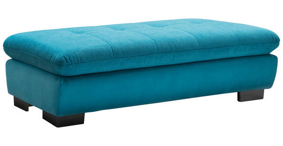 ECKSOFA in Mikrofaser Türkis  - Türkis/Schwarz, Design, Textil/Metall (204/341cm) - Xora