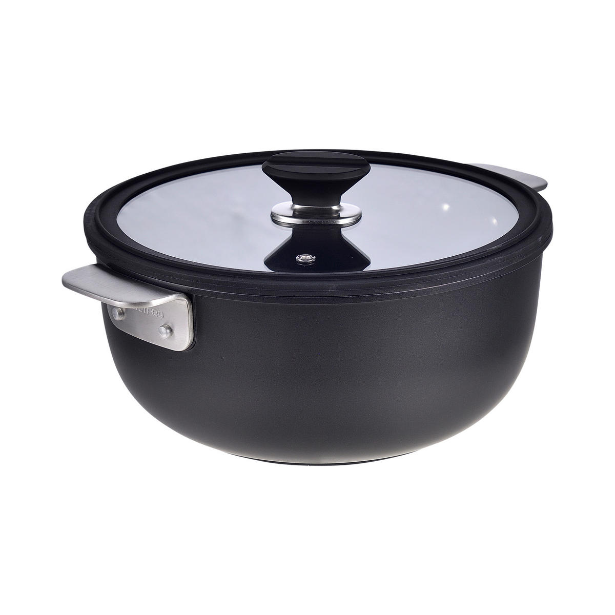 KOCHTOPFSET 10-teilig  - Schwarz, Basics, Glas/Metall (30.3/32/32.6cm) - Masterpro