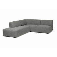 ECKSOFA Hector Grau  - Schwarz/Grau, Design, Textil (214/232cm) - Livetastic