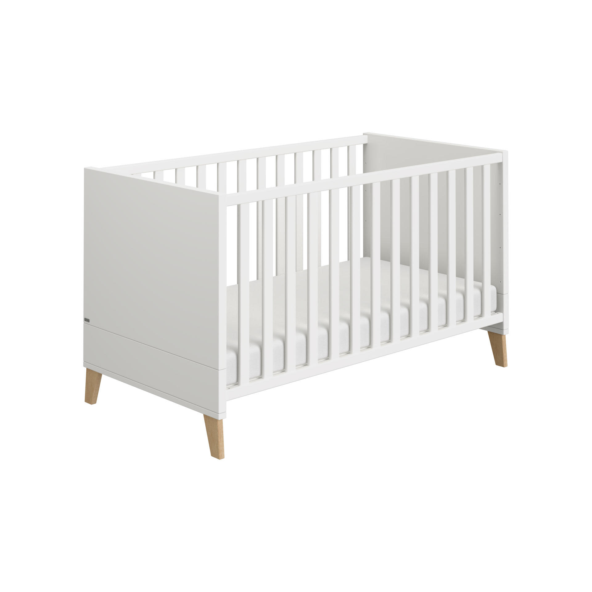 GITTERBETT Oscar 70/140 cm  - Eichefarben/Weiß, Basics, Holzwerkstoff (70/140cm) - Paidi