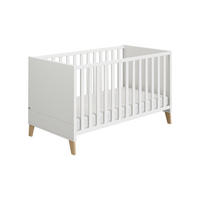 RÁCSOS KISÁGY Oscar  - tölgyfa/fehér, Basics, faalapú anyag (70/140cm) - Paidi