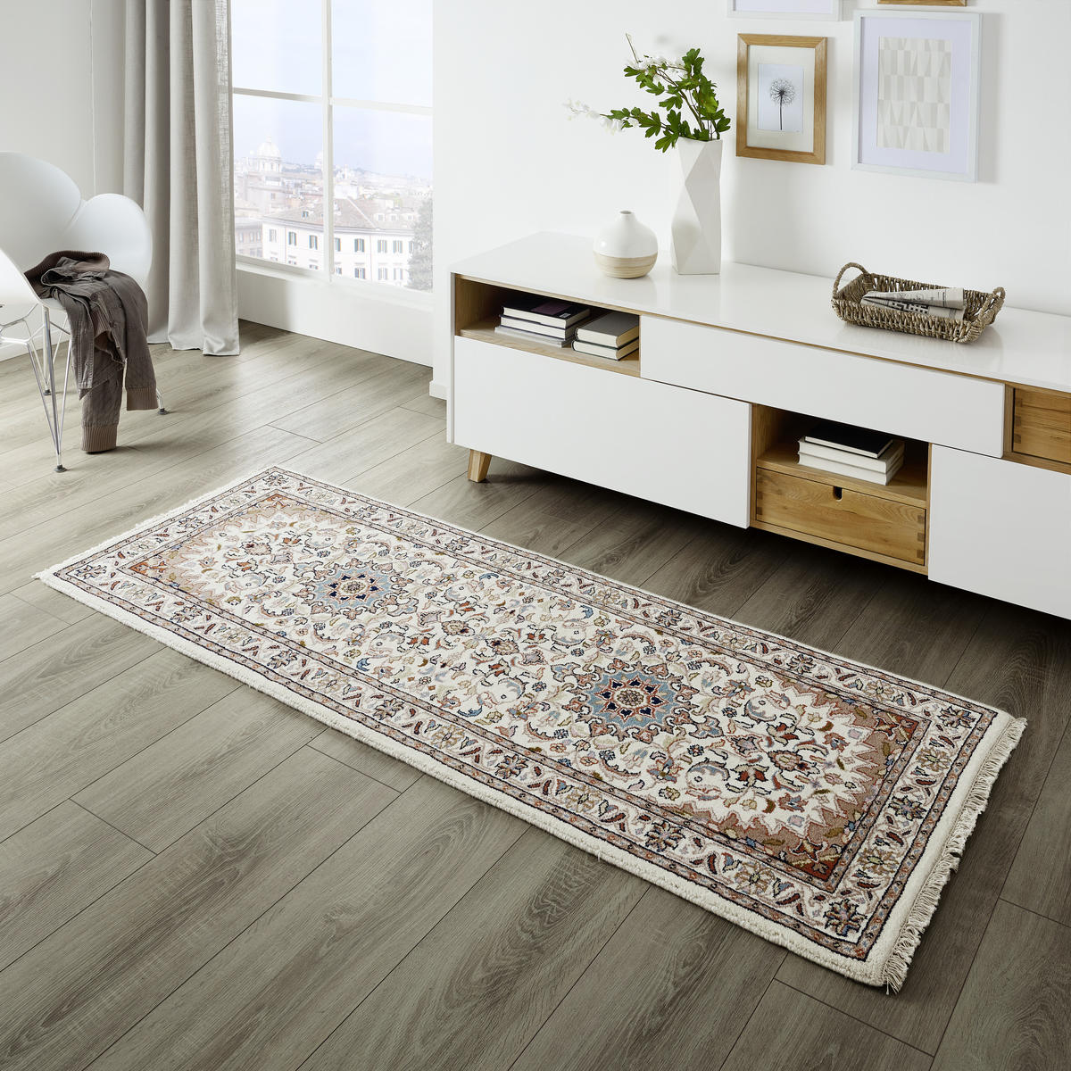 ORIENTTEPPICH 80/200 cm Nain Cream  - Creme, Lifestyle, Textil (80/200cm) - Cazaris