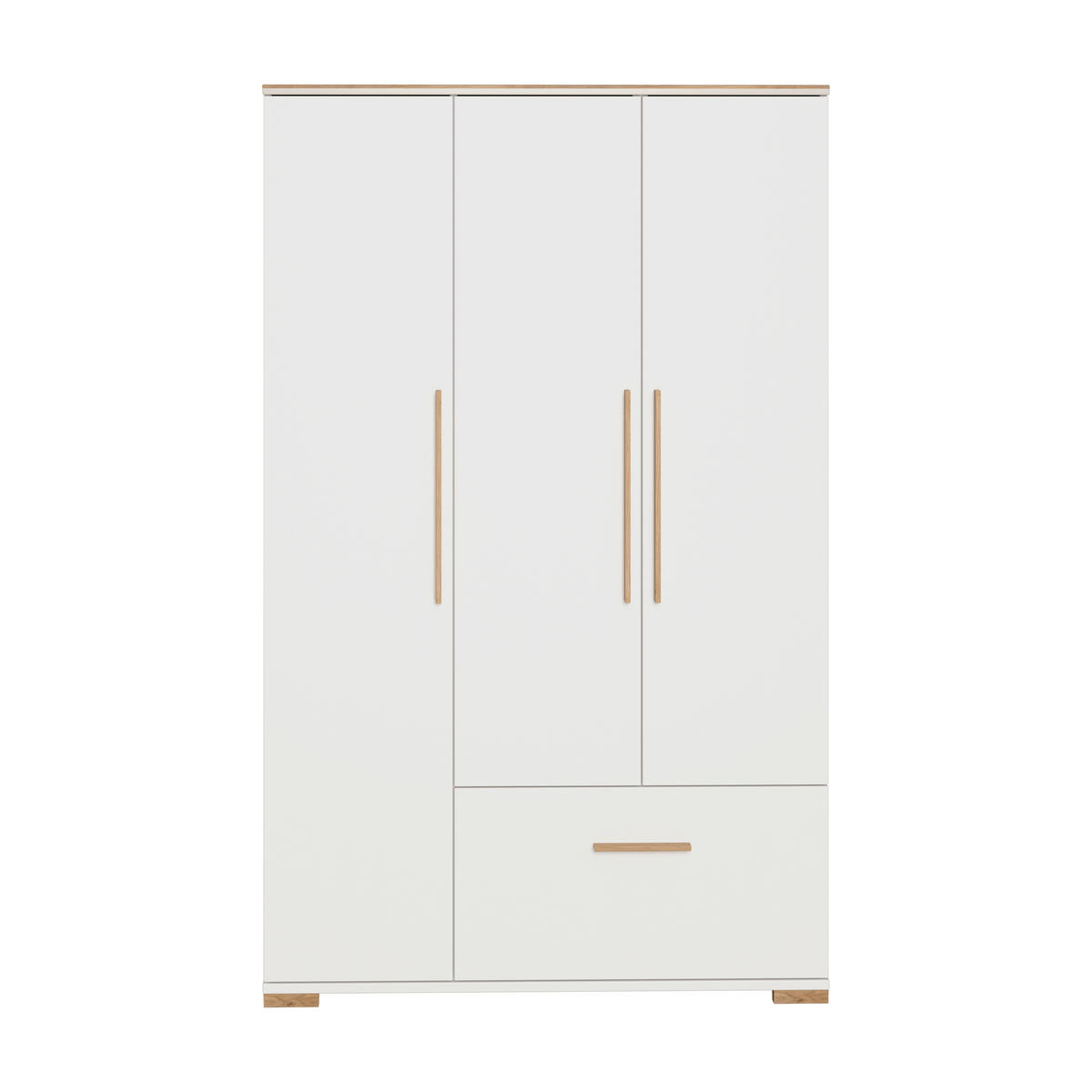 ORMAR ZA DJEČJU ODJEĆU  Enie  - bijela/boje hrasta, Basics, drvni materijal/drvo (123,50/200,40/55,6cm) - Paidi