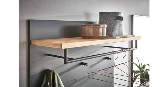 GARDEROBE 6-teilig in 270/195/40 cm - Eichefarben/Anthrazit, Design, Holz/Holzwerkstoff (270/195/40cm) - Dieter Knoll