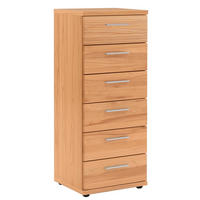 KOMMODE  in 42/107/39 cm  - Chromfarben/Buchefarben, Design, Holz/Kunststoff (42/107/39cm)