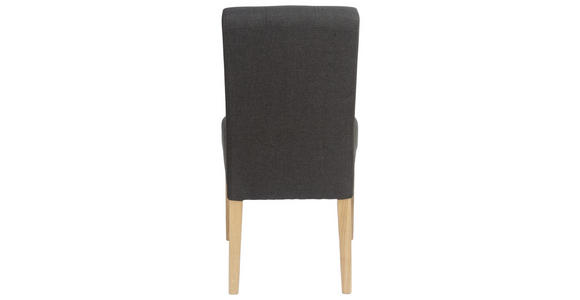 STUHL Webstoff Anthrazit - Eichefarben/Anthrazit, KONVENTIONELL, Holz/Textil (48/95/61cm) - Carryhome