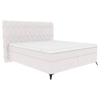 BOXSPRINGBETT 160/200 cm  in Greige  - Greige/Schwarz, Konventionell, Textil/Metall (160/200cm) - Carryhome