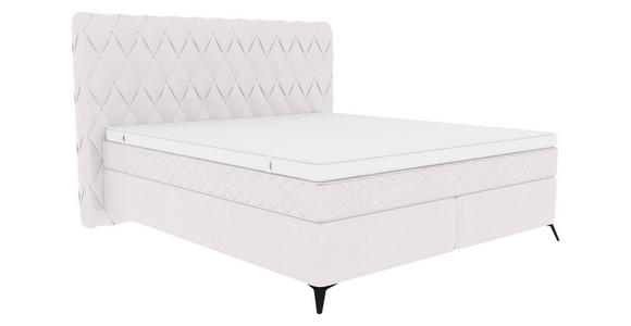 BOXSPRINGBETT 160/200 cm in Greige - Greige/Schwarz, KONVENTIONELL, Textil/Metall (160/200cm) - Carryhome