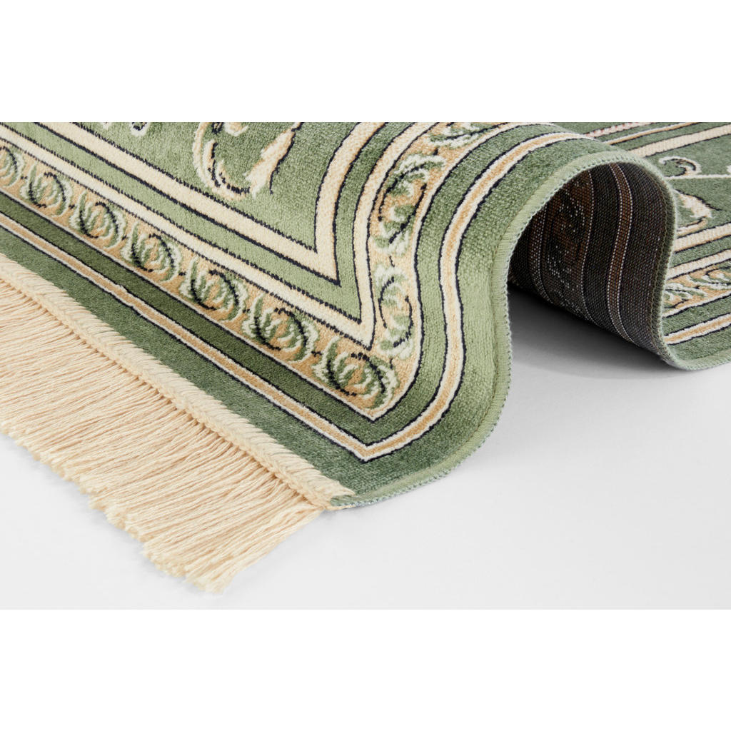 Thumbnail - Xxxl Vintage-Teppich Naveh, Creme, Hellgrün, Textil, Floral, rechteckig, 95x140 cm, Oeko-Tex® Standard 100, für Fußboden...