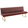 SITZBANK in Holz, Textil Rot, Wildeiche  - Wildeiche/Eichefarben, Design, Holz/Textil (214/88/66cm) - Koinor