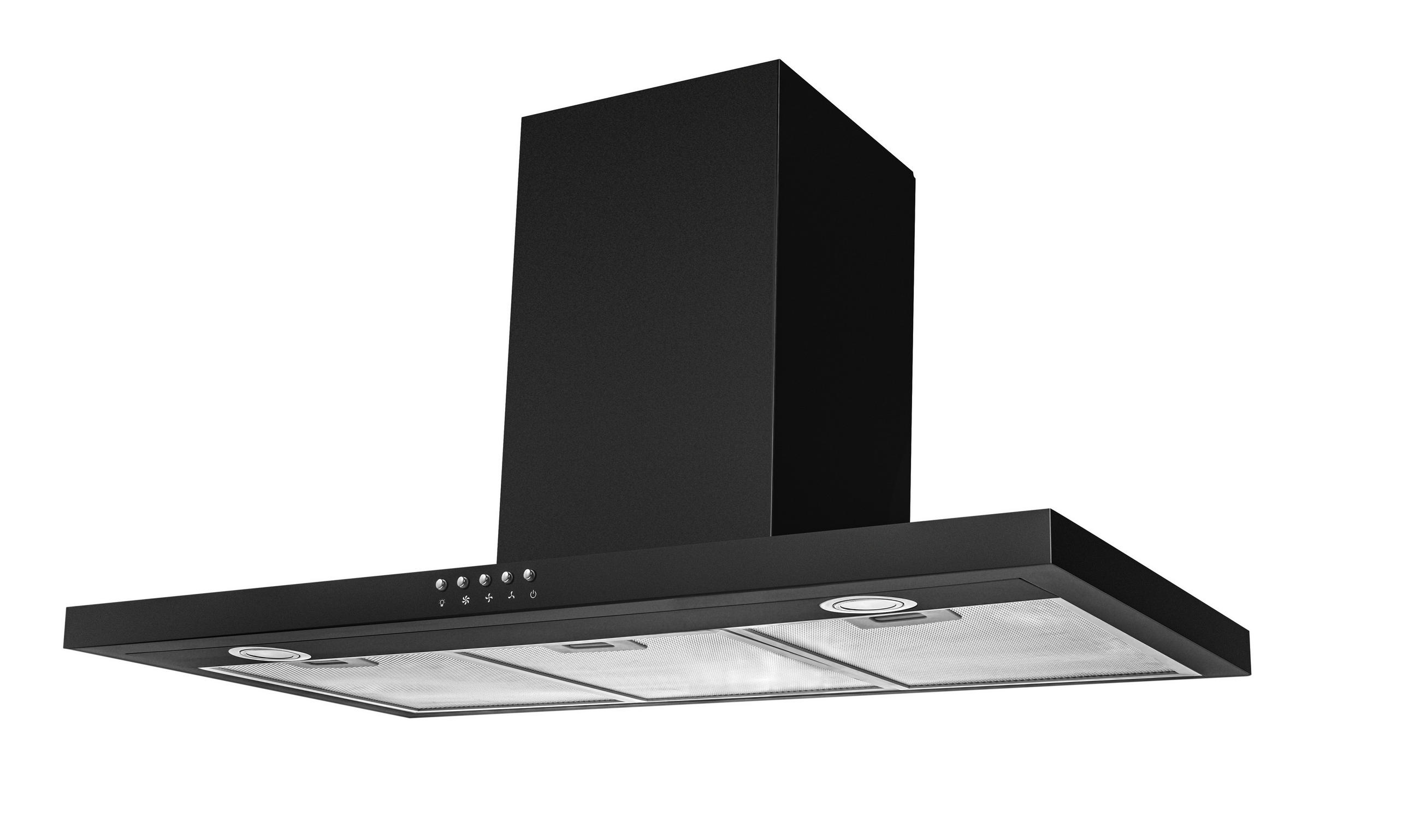 Mican Dunstabzugshaube Schwarz 90x53.5-101.5x50 cm