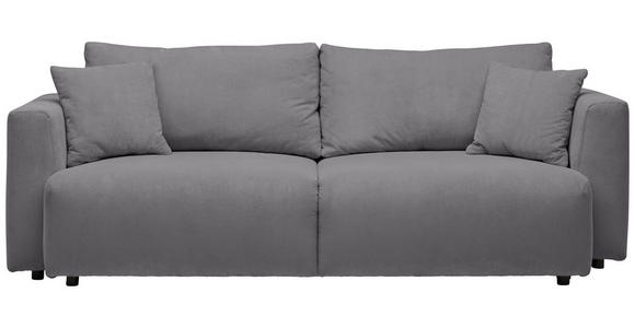 SCHLAFSOFA Cord Grau  - Schwarz/Grau, Design, Kunststoff/Textil (250/92/105cm) - Carryhome