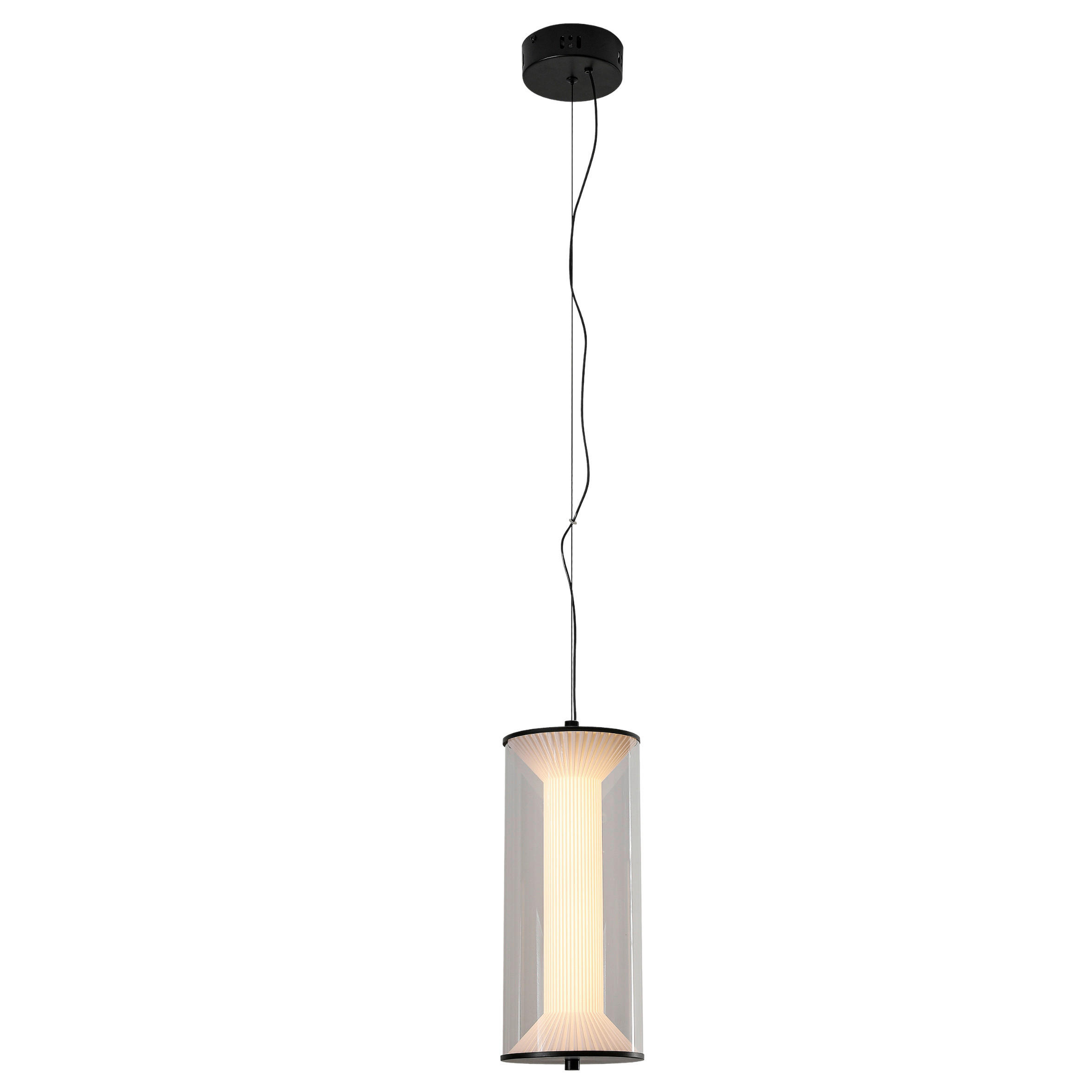 LED-PENDELLEUCHTE Aeris 120/15/15 cm  - Transparent, KONVENTIONELL, Glas (120/15/15cm)