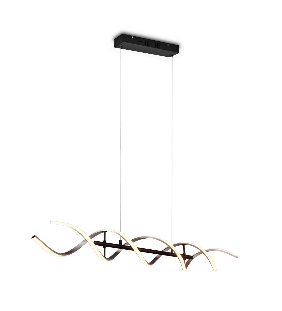 LED-HÄNGELEUCHTE 104,5/16/150 cm    - Schwarz/Alufarben, Design, Metall (104,5/16/150cm)