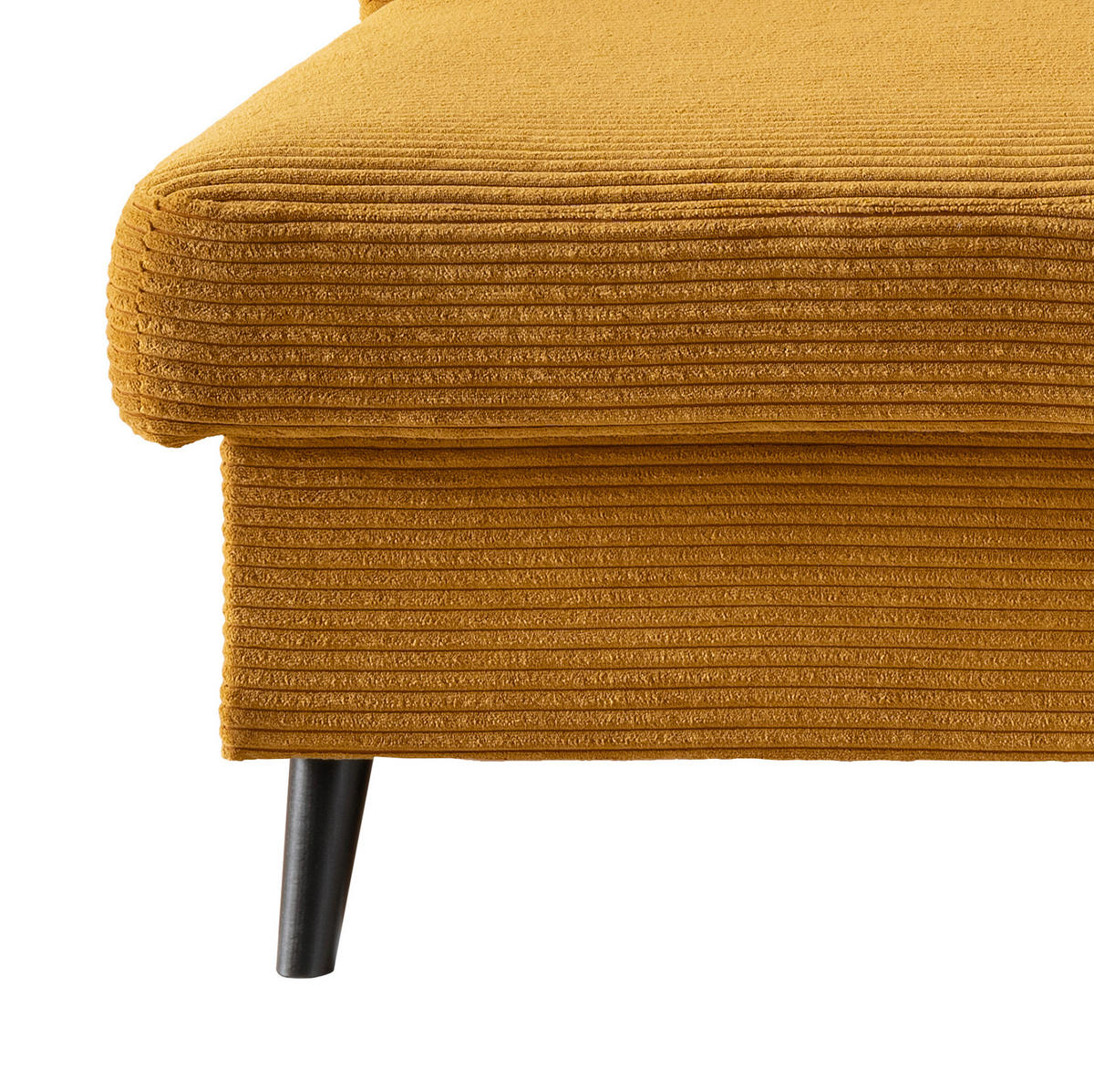 ECKSOFA Goldfarben Cord  - Goldfarben/Schwarz, Design, Holz/Textil (150/228cm) - P & B